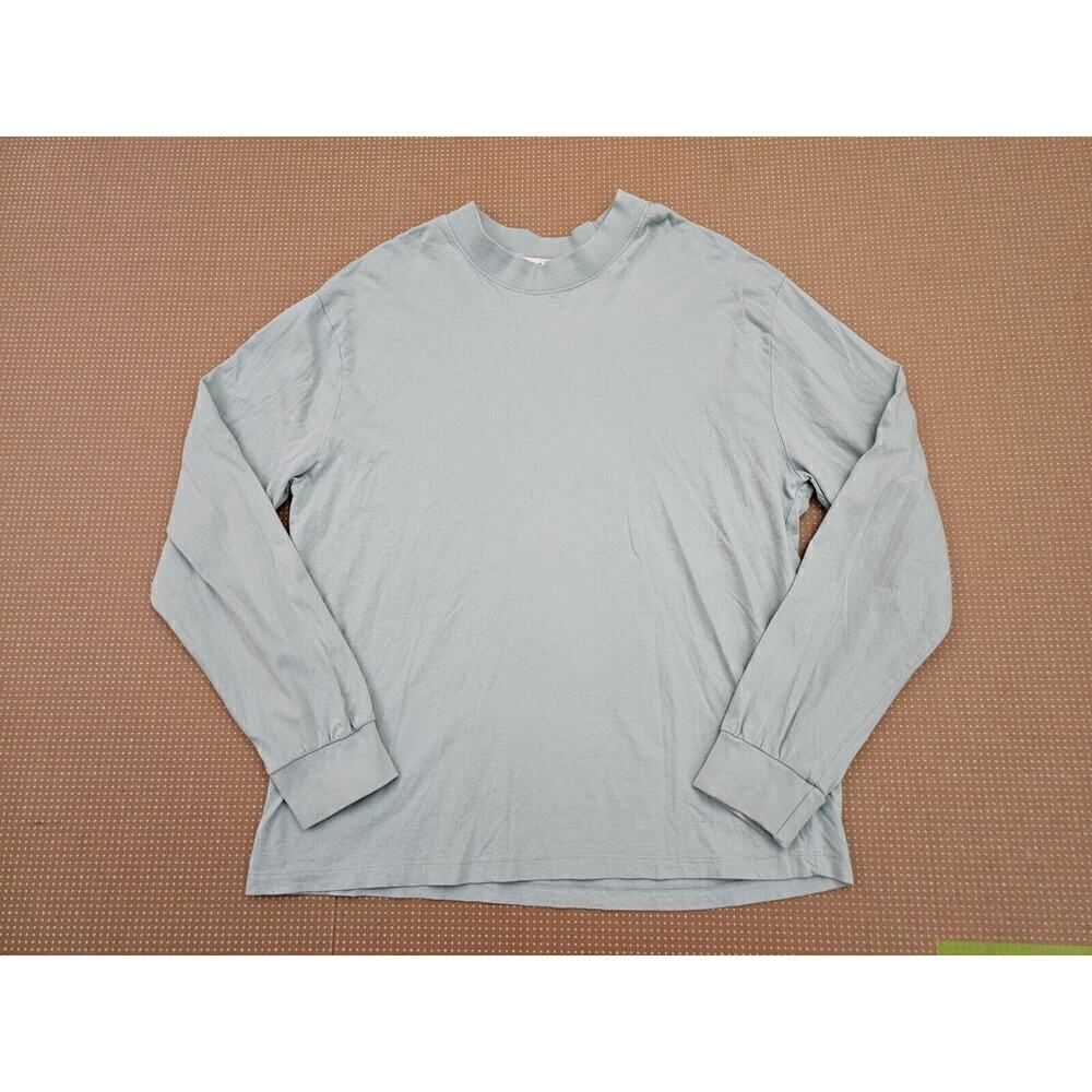 MNML Shirt Mens Medium Green Long Sleeve Cotton Stretch Comfort Soft Adult